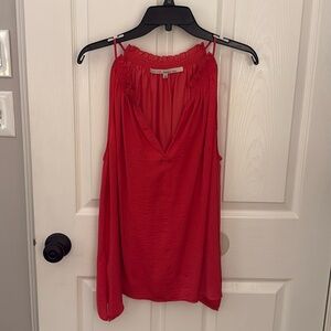 Rachel Roy. Beautiful, red silky sleeveless top.